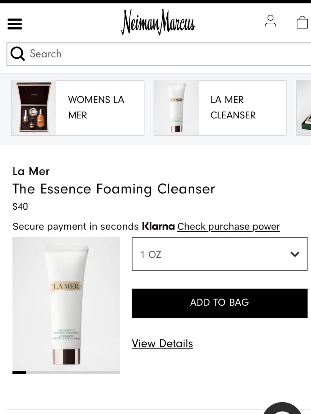 La Mer Foaming Cleanser Tube — White with Gold Accents